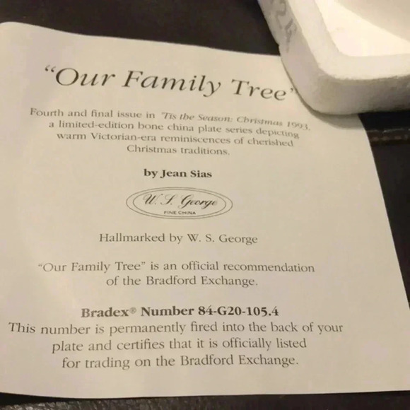 Our family‎ tree collectors plate 1993 - Picture 3 of 5
